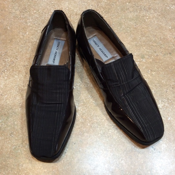 STACY ADAMS BROWN DRESS LOAFERS - Picture 1 of 8